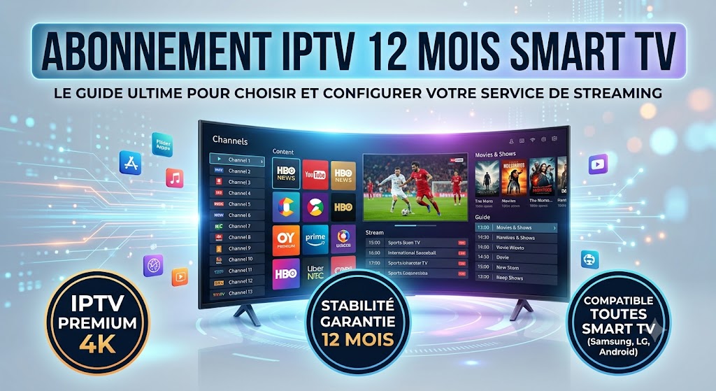 abonnement iptv 12 mois smart tv​